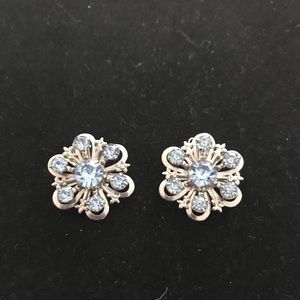 Vintage silver tone /blue stones